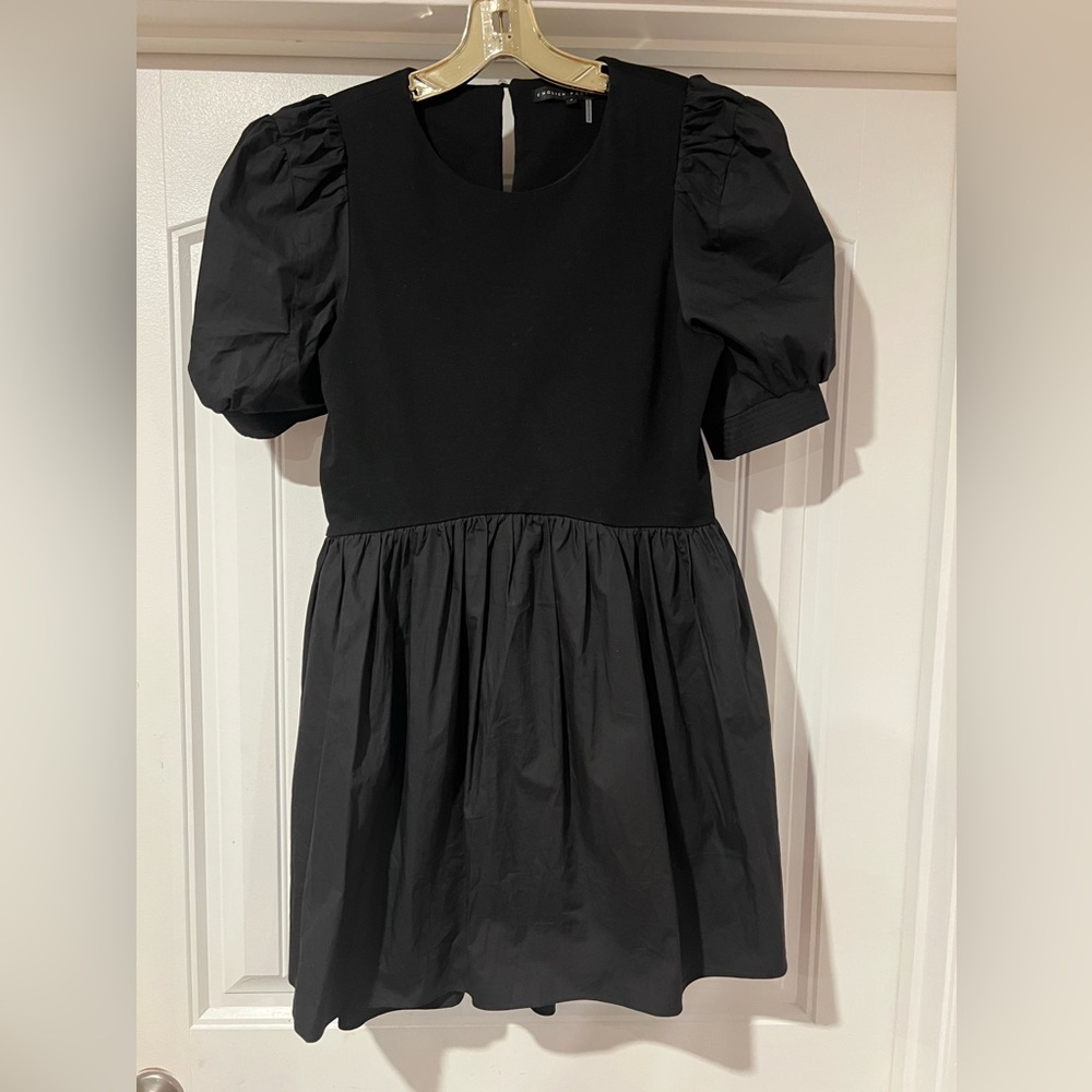 English Factory puff sleeve high low knit dress size S